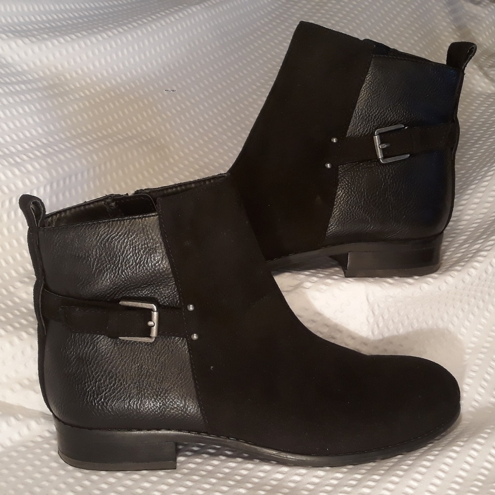 F SARTO VEGAN FRIENDLY LTHR/SUEDE BOOTIES-SZ 6M - Picture 5 of 8